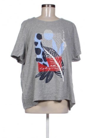Damski T-shirt Ulla Popken, Rozmiar XL, Kolor Szary, Cena 110,94 zł