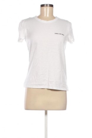 Дамска тениска Zara, Размер S, Цвят Бял, Цена 11,40 лв.