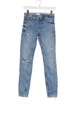 Blugi de femei Zara, Mărime XS, Culoare Albastru, Preț 93,99 Lei