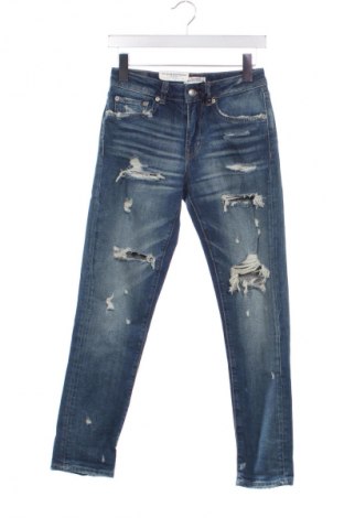Damskie jeansy Zara, Rozmiar XS, Kolor Niebieski, Cena 168,16 zł