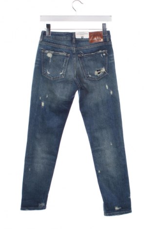 Damskie jeansy Zara, Rozmiar XS, Kolor Niebieski, Cena 168,16 zł