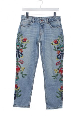 Дамски дънки Zara, Размер XS, Цвят Син, Цена 35,85 лв.
