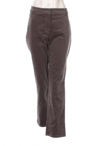 Pantaloni de velvet de femei Adagio, Mărime XL, Culoare Gri, Preț 76,00 Lei