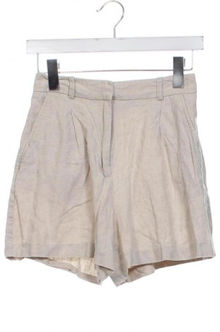 Дамски къс панталон Zara, Размер XS, Цвят Бежов, Цена 19,99 лв.
