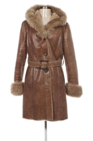 Δερμάτινο γυναικείο παλτό Unbranded, Μέγεθος XL, Χρώμα Καφέ, Τιμή 112,99 €