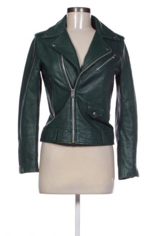 Geacă de piele pentru femei Mango, Mărime S, Culoare Verde, Preț 215,79 Lei