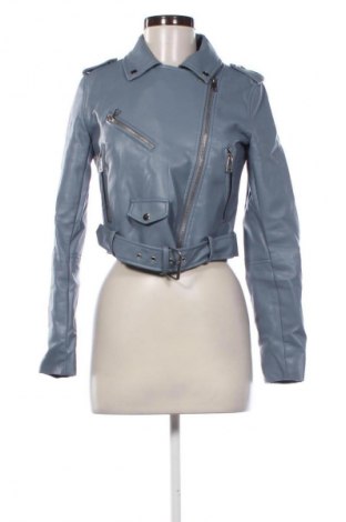 Damen Lederjacke Stradivarius, Größe S, Farbe Grau, Preis 30,00 €
