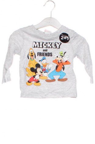 Детска блуза Disney, Размер 9-12m/ 74-80 см, Цвят Сив, Цена 11,99 лв.