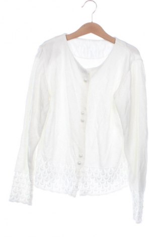 Kinder Strickjacke Unbranded, Größe 10-11y/ 146-152 cm, Farbe Weiß, Preis € 8,68