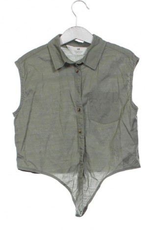 Детска риза H&M, Размер 7-8y/ 128-134 см, Цвят Зелен, Цена 9,99 лв.