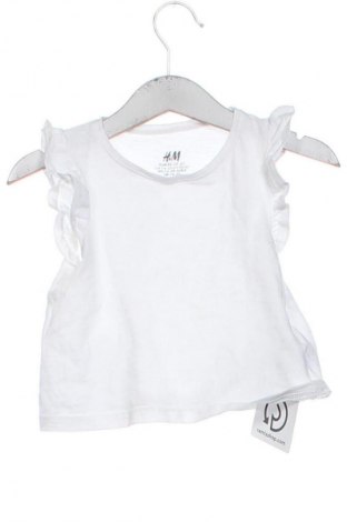 Dziecięcy T-shirt H&M, Rozmiar 18-24m/ 86-98 cm, Kolor Biały, Cena 27,59 zł