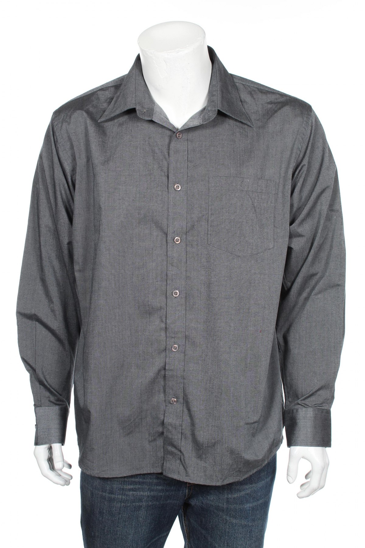 Мъжка риза, Размер M, Цвят Сив, Цена 4,75 лв.