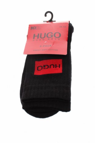 Чорапи Hugo Boss, Размер M, Цвят Черен, 80% памук, 18% полиамид, 2% еластан, Цена 44,25 лв.