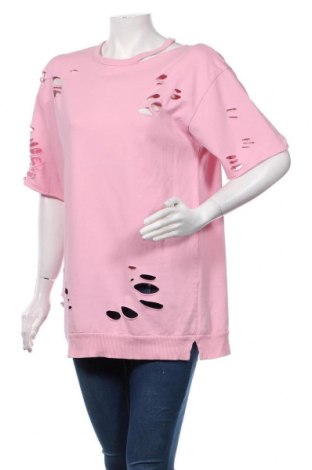 Дамска блуза Bershka, Размер S, Цвят Розов, Памук, Цена 26,00 лв.