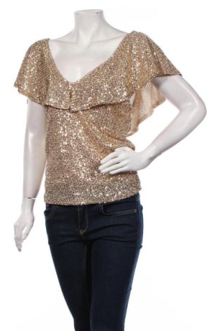 Дамска блуза Faina, Размер XL, Цвят Златист, Полиестер, Цена 66,15 лв.