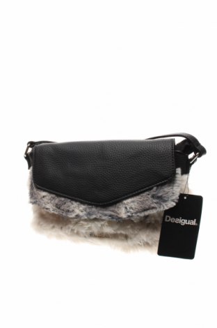 Дамска чанта Desigual, Цвят Черен, Еко кожа, текстил, Цена 141,75 лв.