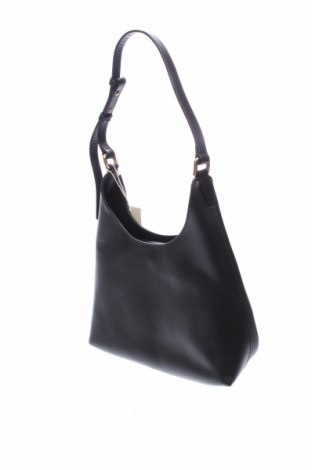 Γυναικεία τσάντα Mango, Χρώμα Μαύρο, Γνήσιο δέρμα, Τιμή 53,76 €