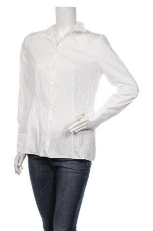 Дамска риза Hugo Boss, Размер L, Цвят Бял, 95% памук, 5% еластан, Цена 106,00 лв.