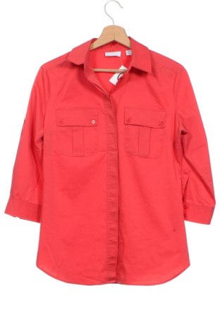 Дамска риза New York & Company, Размер XS, Цвят Червен, 60% памук, 35% полиестер, 5% еластан, Цена 22,10 лв.