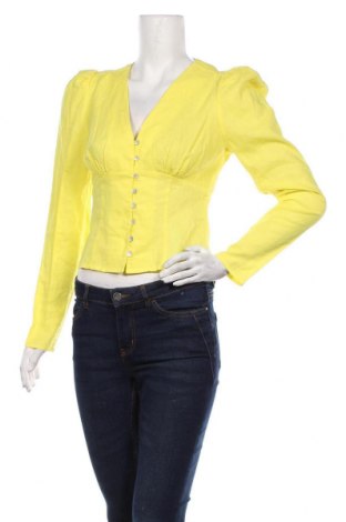 Дамска риза Pepe Jeans, Размер S, Цвят Жълт, 51% лен, 49% вискоза, Цена 42,25 лв.