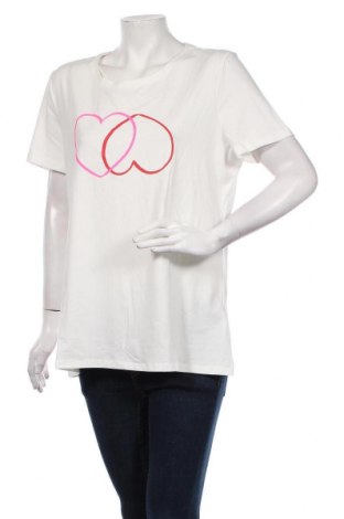 Damski T-shirt, Rozmiar XL, Kolor Biały, 56% bawełna, 37% modal, 7% elastyna, Cena 54,11 zł