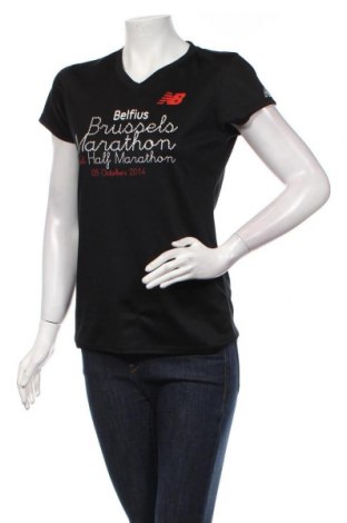 Γυναικείο t-shirt New Balance, Μέγεθος M, Χρώμα Μαύρο, Πολυεστέρας, Τιμή 31,55 €