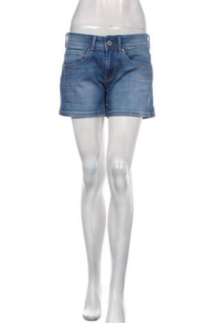 Дамски къс панталон Pepe Jeans, Размер M, Цвят Син, 98% памук, 2% еластан, Цена 85,20 лв.