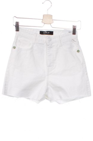 Γυναικείο κοντό παντελόνι Replay, Μέγεθος XXS, Χρώμα Λευκό, Βαμβάκι, Τιμή 49,18 €