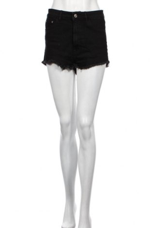 Дамски къс панталон Zara, Размер M, Цвят Черен, 98% памук, 2% еластан, Цена 28,00 лв.