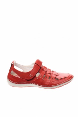 Дамски обувки Jana, Размер 37, Цвят Червен, Естествена кожа, Цена 76,30 лв.