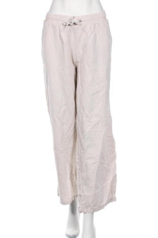 Γυναικείο παντελόνι, Μέγεθος XL, Χρώμα  Μπέζ, 55% λινό, 45% βαμβάκι, Τιμή 18,10 €