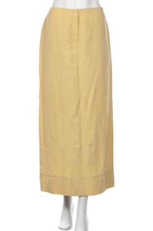 Дамски панталон Aigner, Размер L, Цвят Жълт, 50% лен, 30% коприна, 20% вискоза, Цена 61,74 лв.
