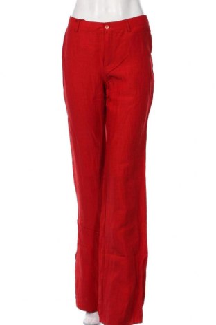 Dámské kalhoty  Burberry, Velikost M, Barva Červená, 55% len, 45% bavlna, Cena  13 216,00 Kč