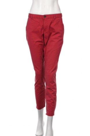 Дамски панталон H&M L.O.G.G., Размер M, Цвят Червен, 98% памук, 2% еластан, Цена 35,00 лв.