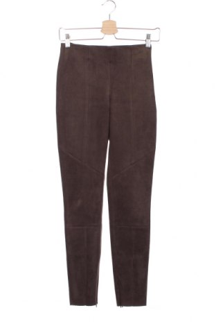 Дамски панталон Zara, Размер XS, Цвят Кафяв, 95% полиестер, 5% еластан, Цена 35,00 лв.