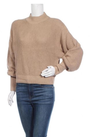 Дамски пуловер NA-KD, Размер L, Цвят Кафяв, 50% акрил, 50% памук, Цена 33,60 лв.