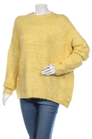 Дамски пуловер Reserved, Размер L, Цвят Жълт, 54% акрил, 46% полиамид, Цена 50,40 лв.