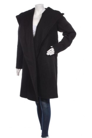 Дамско палто, Размер XL, Цвят Черен, 80% полиестер, 15% вискоза, 5% вълна, Цена 72,00 лв.