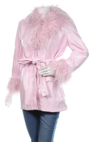 Дамско палто ASOS, Размер XXS, Цвят Розов, Полиуретан, Цена 144,00 лв.
