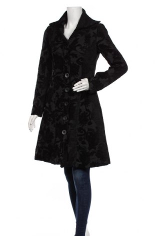 Дамско палто Desigual, Размер M, Цвят Черен, 100% полиестер, Цена 137,76 лв.