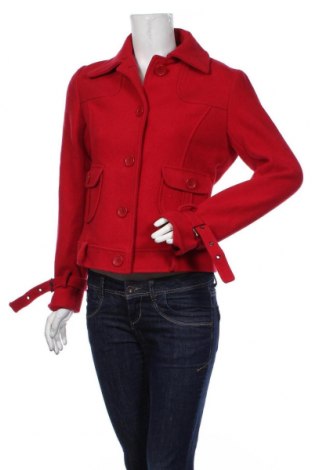 Дамско палто Kenvelo, Размер M, Цвят Червен, 65% вълна, 35% вискоза, Цена 68,25 лв.