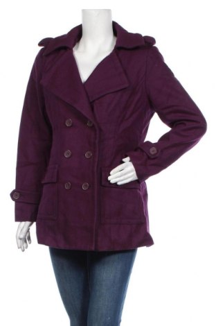Дамско палто My Own, Размер L, Цвят Лилав, 50% вълна, 50% вискоза, Цена 55,86 лв.