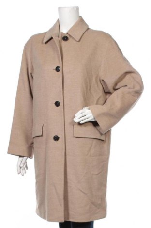 Дамско палто Rene Lezard, Размер S, Цвят Бежов, 60% вълна, 30% ангора, 10% кашмир, Цена 59,64 лв.