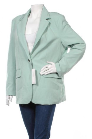 Дамско сако Bershka, Размер L, Цвят Зелен, Полиестер, Цена 59,25 лв.
