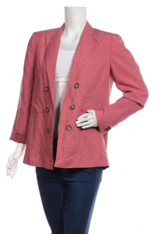Дамско сако Promod, Размер L, Цвят Розов, 75% лиосел, 25% лен, Цена 84,00 лв.