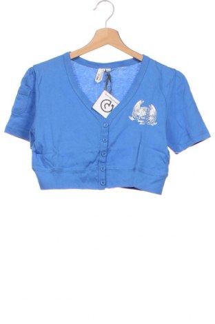 Pulover cu nasturi pentru copii Garcia, Mărime 13-14y/ 164-168 cm, Culoare Albastru, Bumbac, Preț 85,53 Lei