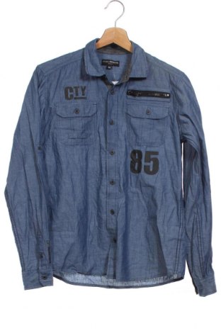 Παιδικό πουκάμισο Charles Vogele, Μέγεθος 12-13y/ 158-164 εκ., Χρώμα Μπλέ, Βαμβάκι, Τιμή 17,28 €