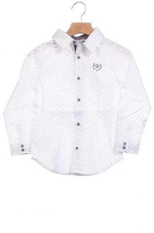 Детска риза Tutto Piccolo, Размер 4-5y/ 110-116 см, Цвят Бял, 98% памук, 2% еластан, Цена 66,75 лв.