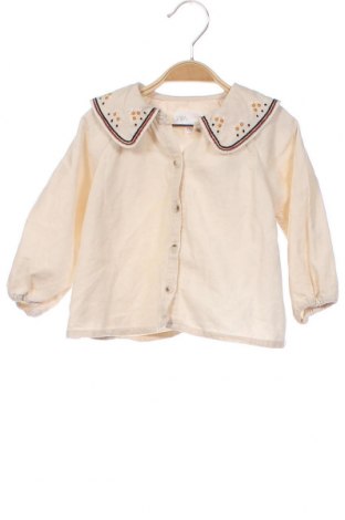 Детска риза Zara, Размер 12-18m/ 80-86 см, Цвят Бежов, Памук, Цена 22,00 лв.