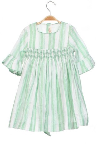 Kinderkleid Neck & Neck, Größe 4-5y/ 110-116 cm, Farbe Grün, 58% Baumwolle, 38% Leinen, 4% Polyester, Preis 46,00 €